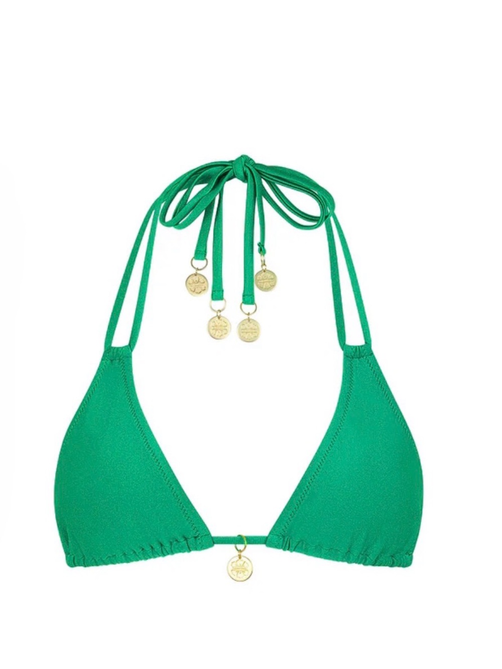 Kulani Kinis Emerald Green Triangle Halter Bikini Top